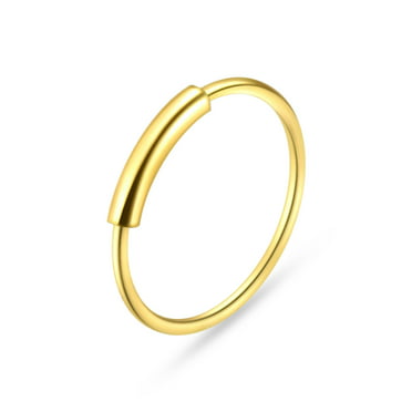 20 GA Rose Gold Glitter Opal Heart Shape Nose Stud Ring Davana Enterprises Sold Individually 